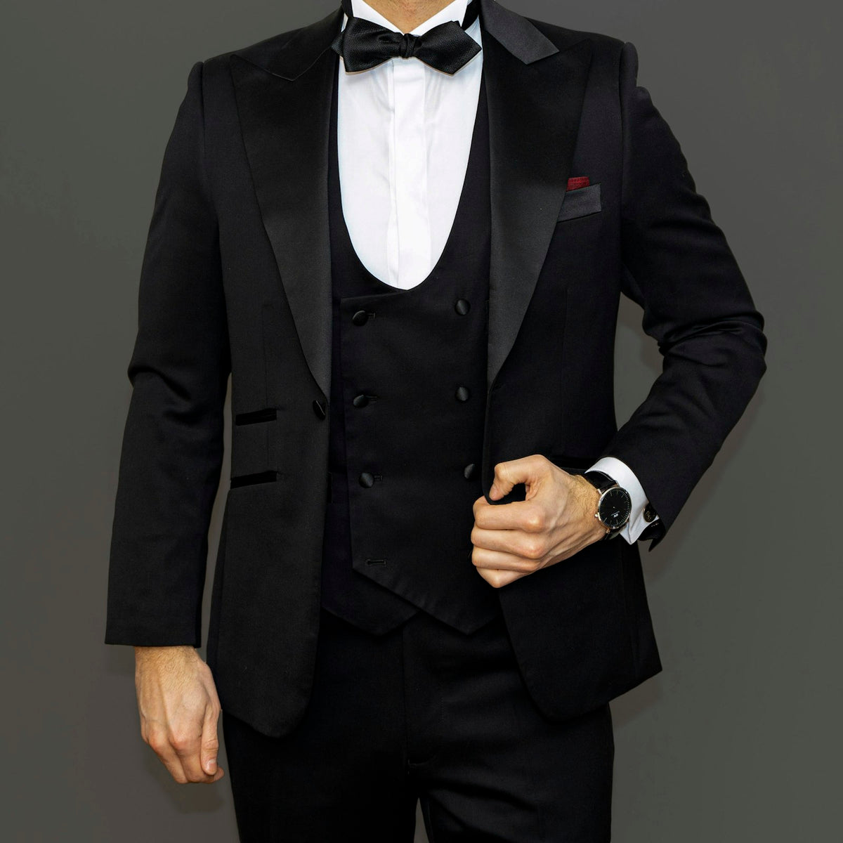 Tuxedo Trousers with Satin Stripe from High-End Wear