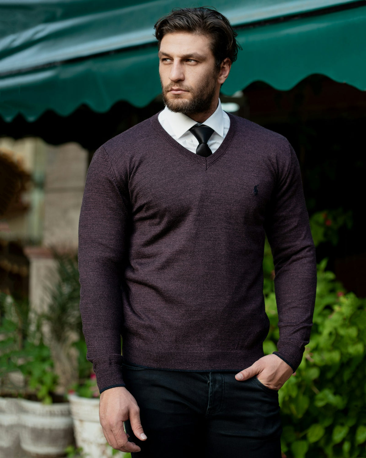 Merino Quarter Zip Sweater from High-End Wear