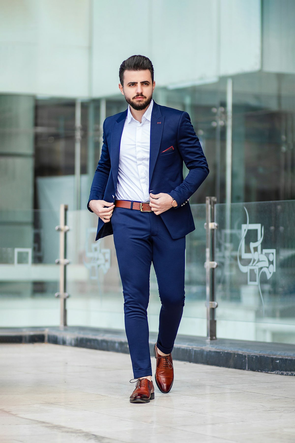 Navy Wool Suit Two Piece from High-End Wear